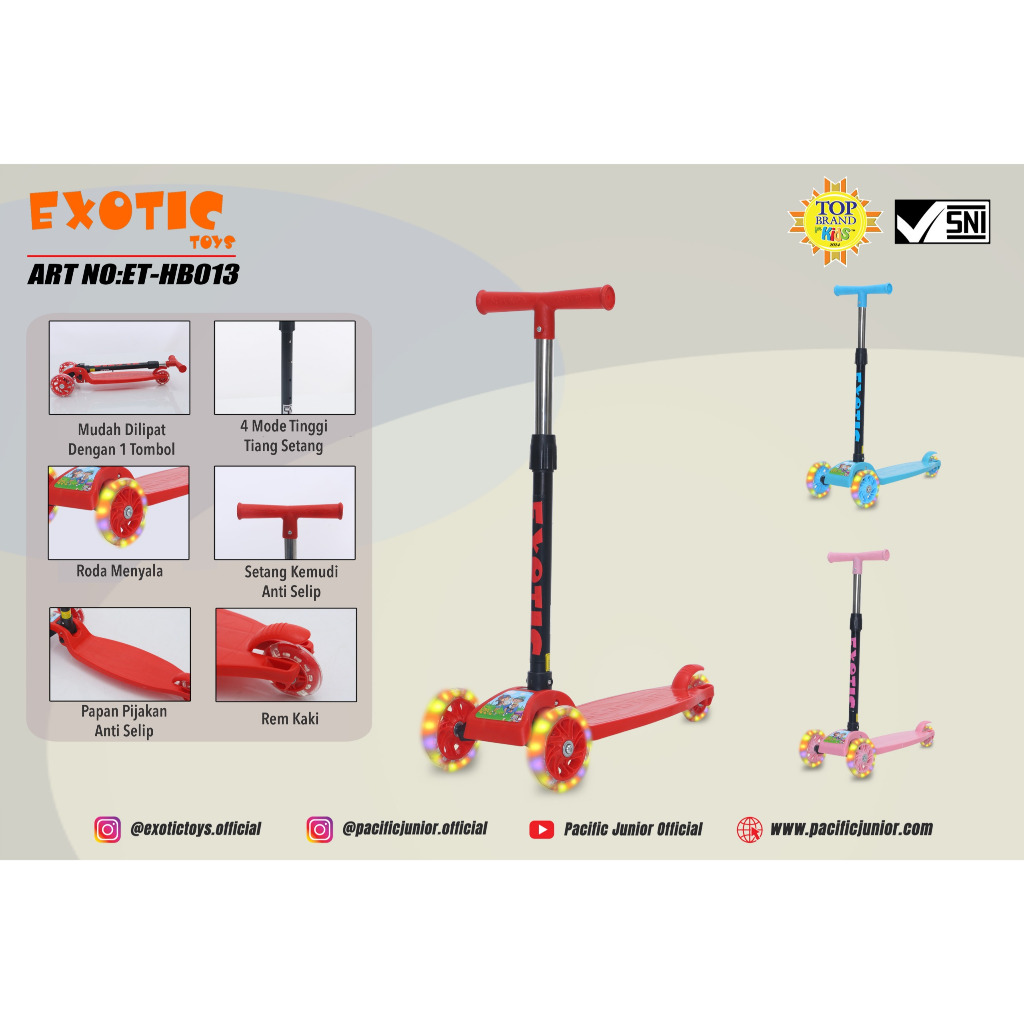 Exotic Scooter ET-HB013 (ET-HB013) - Mainan Scooter Anak Manual