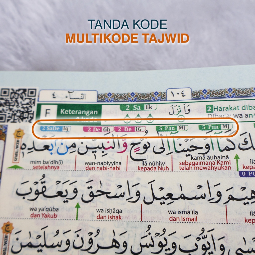 

NYBEBY26 AL QURAN SUPER TAJWID MULTIKODE TEMATIK LATIN TERJEMAH PERKATA QR CODE SYAIKH SUDAIS UKURAN