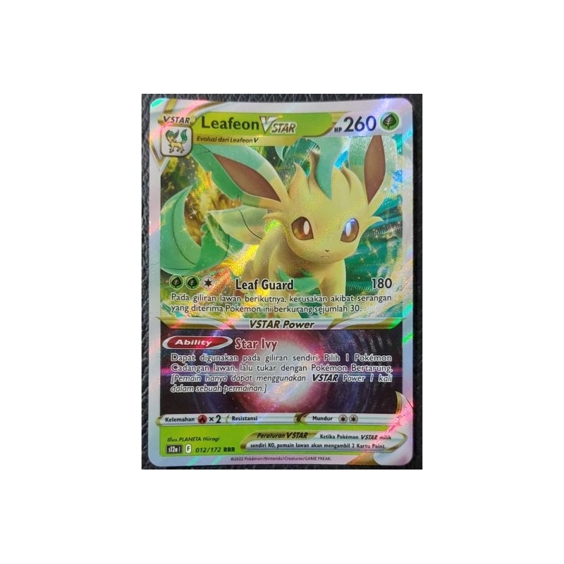 Kartu Pokemon TCG - Leafeon V Star RRR (s12a) 012/172