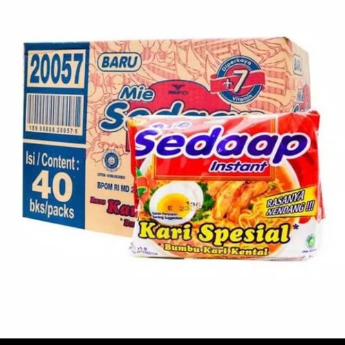 

Mie sedaap kare spesial 1 dus isi 40 bungkus