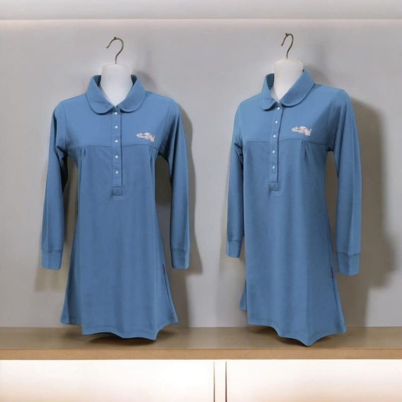 Tunik Polos Uncle West / Tunik Kerut Uncle West / Khusus Warna Blue Steel
