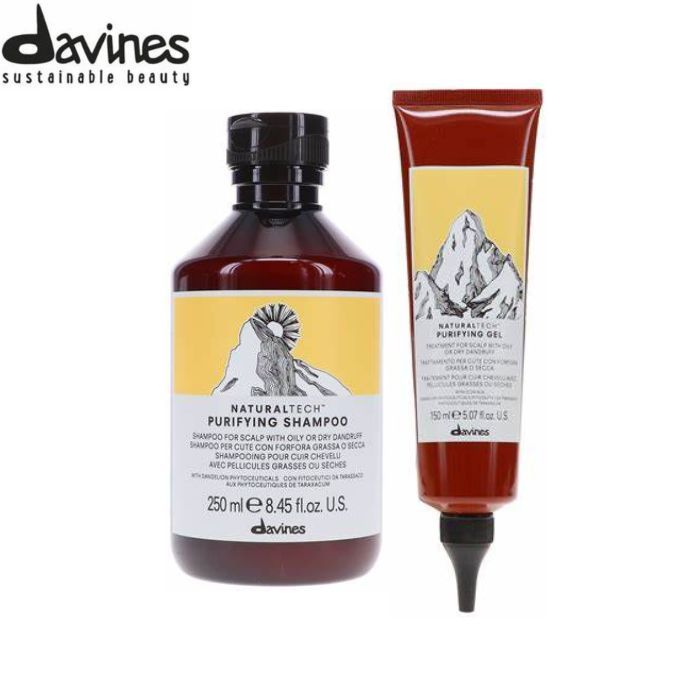 Davines Purifying Shampoo 250ml + Davines Purifying Gel 150ml