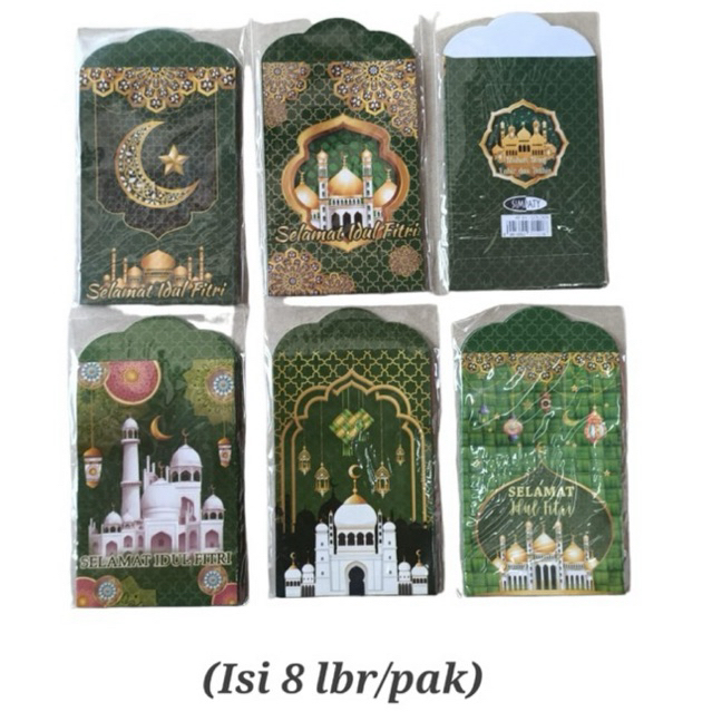 

Angpao Lebaran Ornament/Amplop Idul Fitri Simpaty Isi 8Lembar 7x10,5 cm