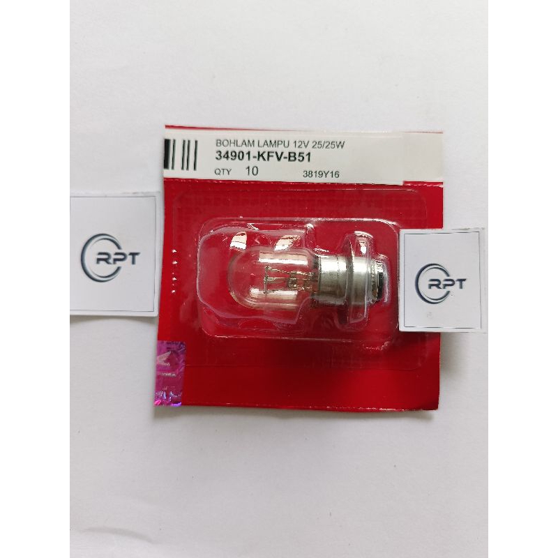 Bohlam Lampu Depan Honda Beat Karisma Kirana Supra X125 Supra X 125 . AHM . 34901KPH881 34901-KPH-88