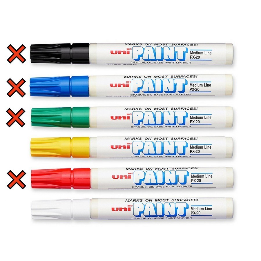 

Uni Paint Marker PX-20 (Permanent) Mitsubishi Spidol Permanen ( White Yellow / Putih Kuning )