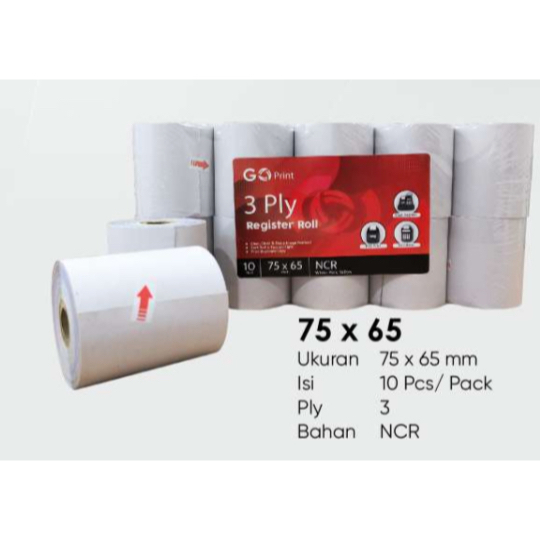 

kertas struk roll / register roll 3 ply 75 X 65