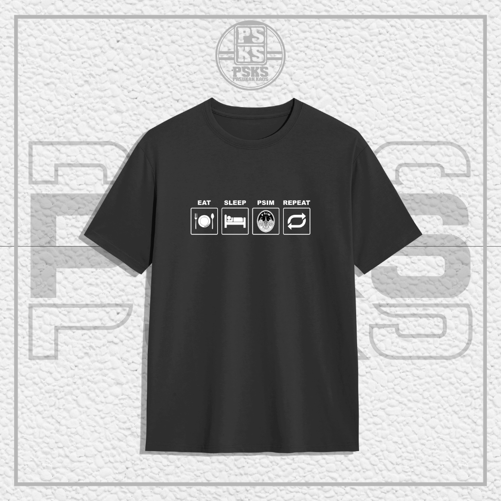 T-shris kaos EAT SLEEP PSIM REPEAT // Baju Suporter PSIM Jogjakarta