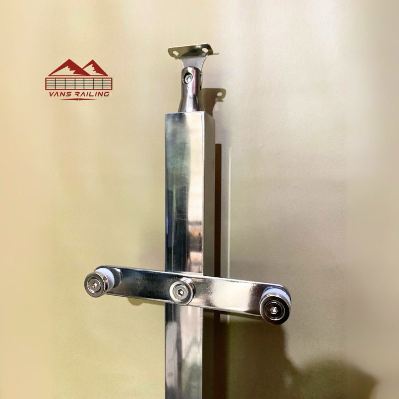 TIANG HOLLOW RAILING TANGGA/BALKON KACA MINIMALIS STEINLESS SUS304