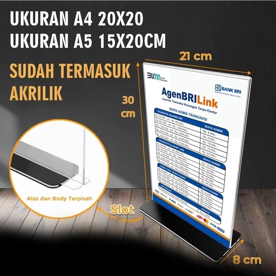 AKRILIK + STIKER AGEN BRILINK BIAYA ADMIN ( CUSTOM CHAT ADMIN )