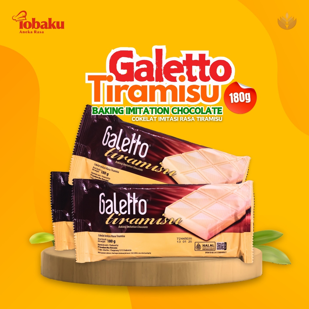 

Galetto Tiramisu - Baking Imitation Chocolate Kemasan 180g _