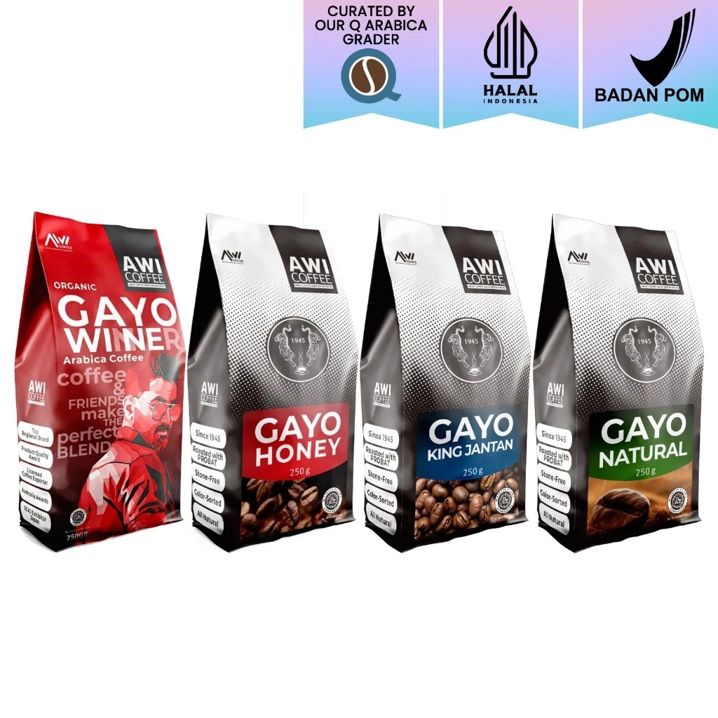 

KOPI GAYO SPECIALTY 250 GR | Arabika | Kopi Gayo | Kopi Aceh | AWI COFFEE | PREMIUM