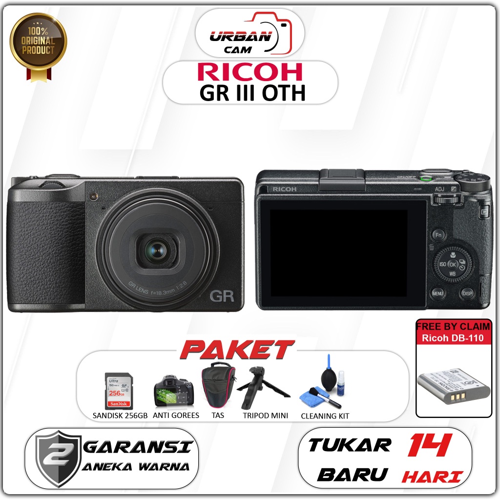 Ricoh GR III OTH BLACK Digital Camera / Ricoh GR III / Ricoh GRIII / Ricoh GR 3