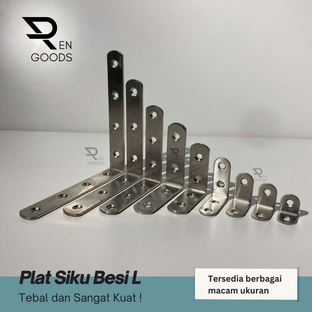 Plat Siku Besi L Rak Penyangga Ambalan Besar / Hambalan Shelf Bracket Oval