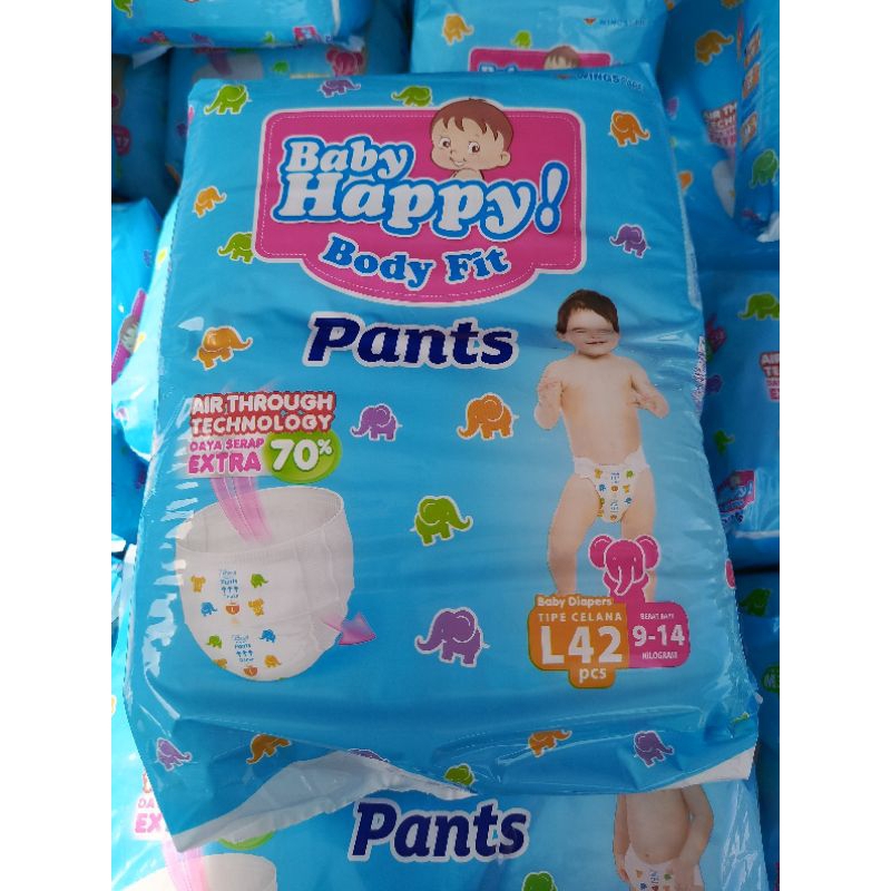Pampers BABY HAPPY L42, BABY HAPPY  ukuran L42