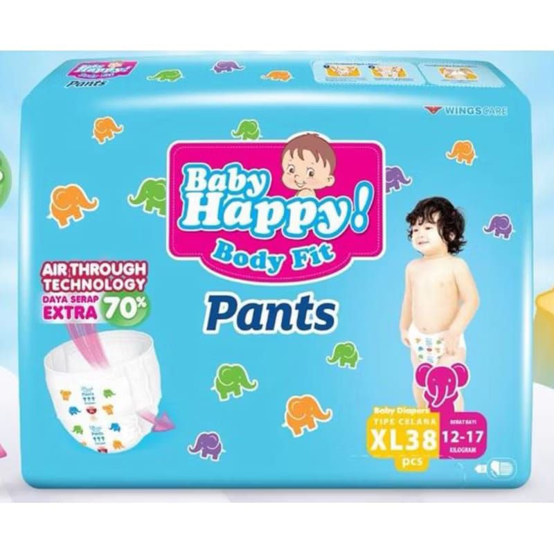 Pampers BABY HAPPY XL38 ,Baby happy ukuran XL isi38