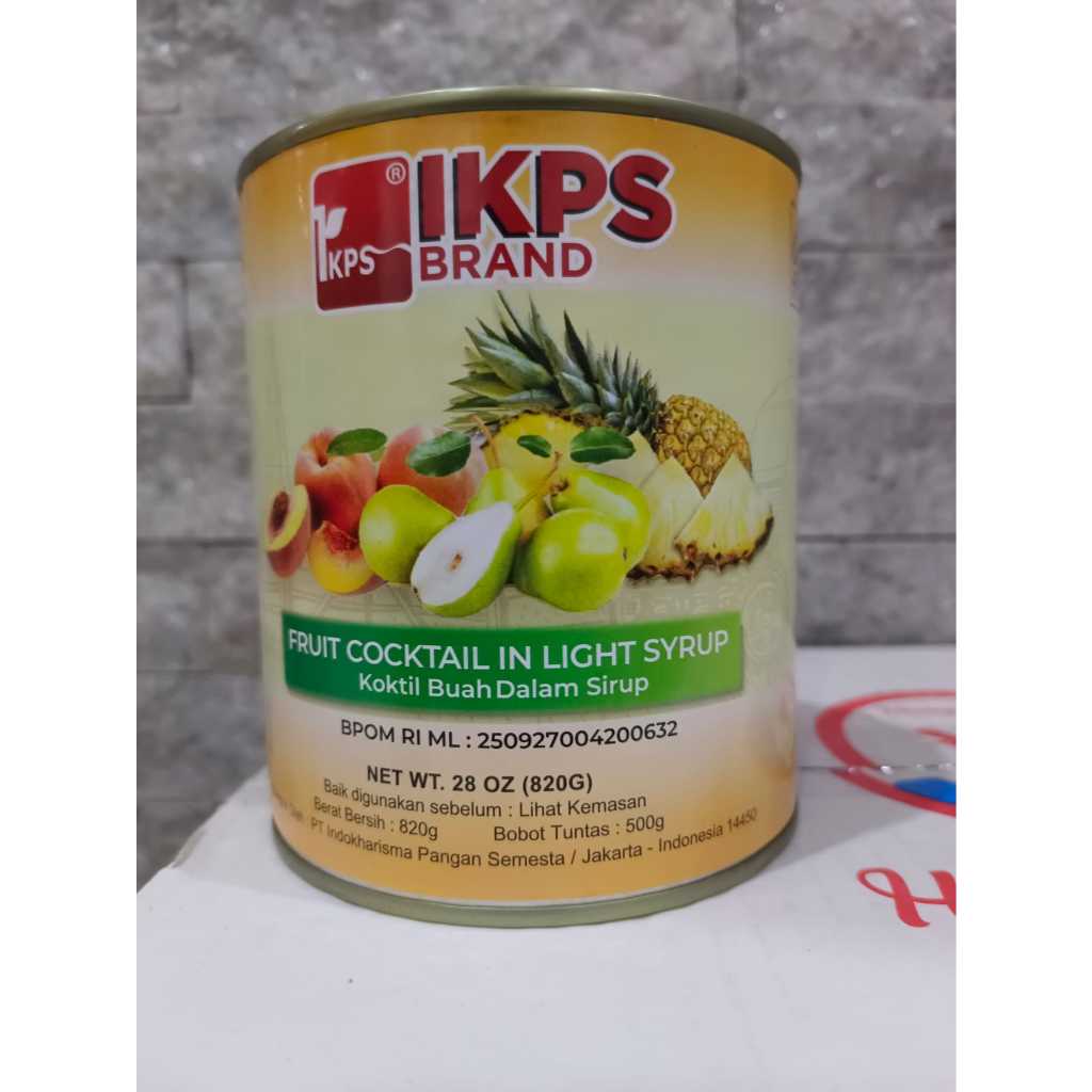 

Ikps Brand Fruit Cocktail In Syrup Buah Campur Kaleng 820gr