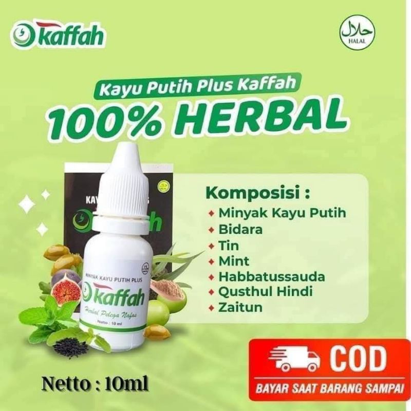 [BISA COD] MINYAK KAYU PUTIH KAFFAH PLUS QUSHTUL HINDI 7 IN 1 / HERBAL TETES PELEGA SESAK NAFAS DAN 