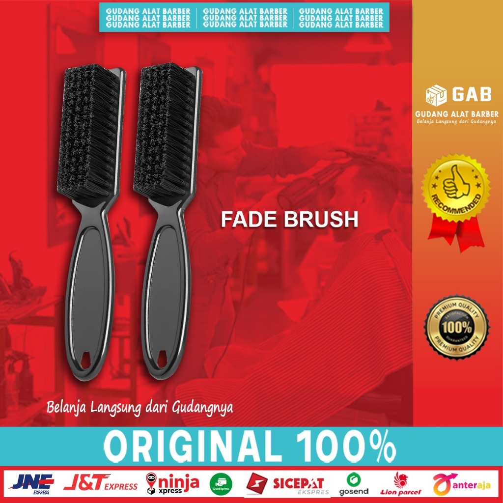 Fade Brush Barbershop Brush Wajah Brush Cukur Rambut Sikat Pangkas Rambut Barber Hair Fade Brush