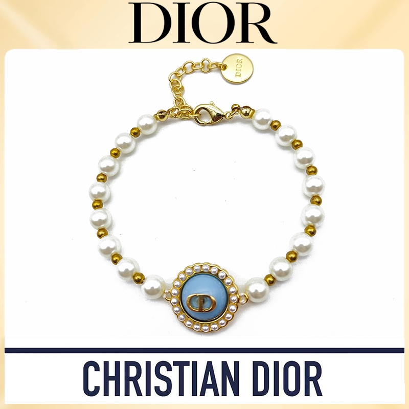 Dior  emas Petit CD Baroque Gelang Bracelet B2420WOMVED73B Aksesoris Fashion Gelang Berlian Emas（18K