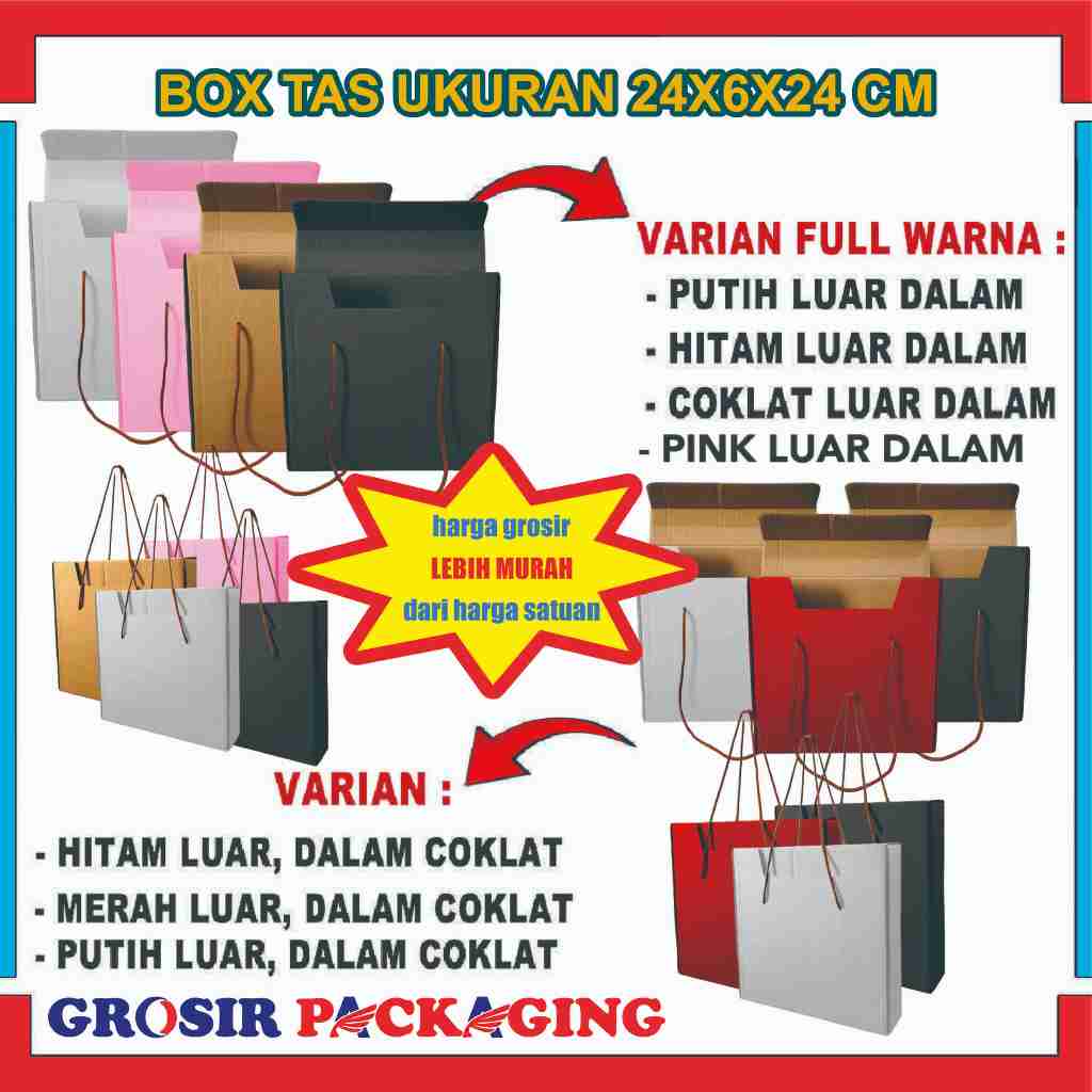 

Box 24x6x24 cm / Box Tas / Kardus Polos / Box Souvenir / Box hampers