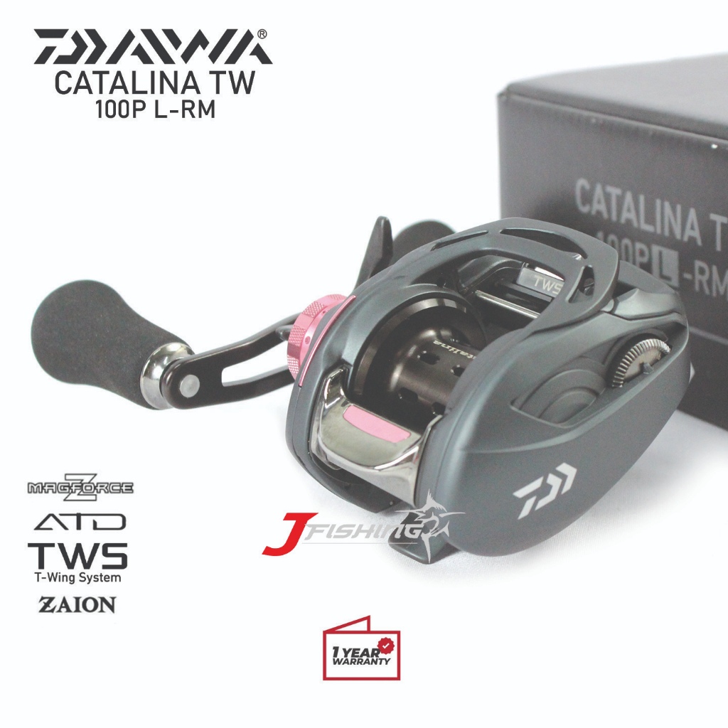 Reel BC DAIWA CATALINA TW 100PL-RM | Handle Kiri | Baitcasting | Salt Water | Fresh Water | Resmi