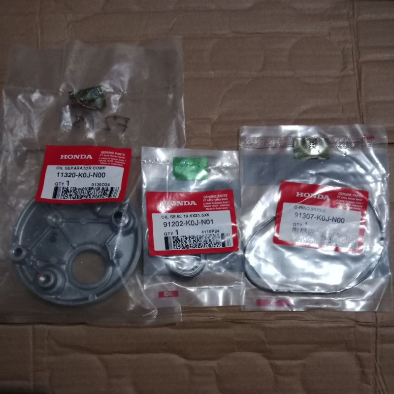 AHM Oil Separator Comp set Seal+Oring Plat tutup kruk As kiri Genio,BeatLed2020,Scoopy 2021