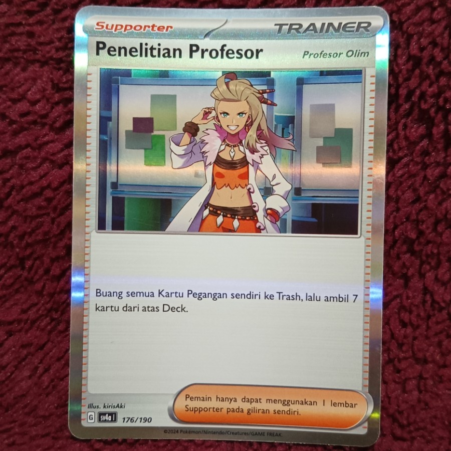Penelitian Profesor Olim foil - Pokemon TCG Indonesia foil holo