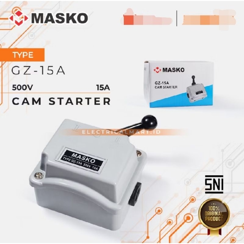 OHM SAKLAR CAM STATER 15a MASKO 1-0-2