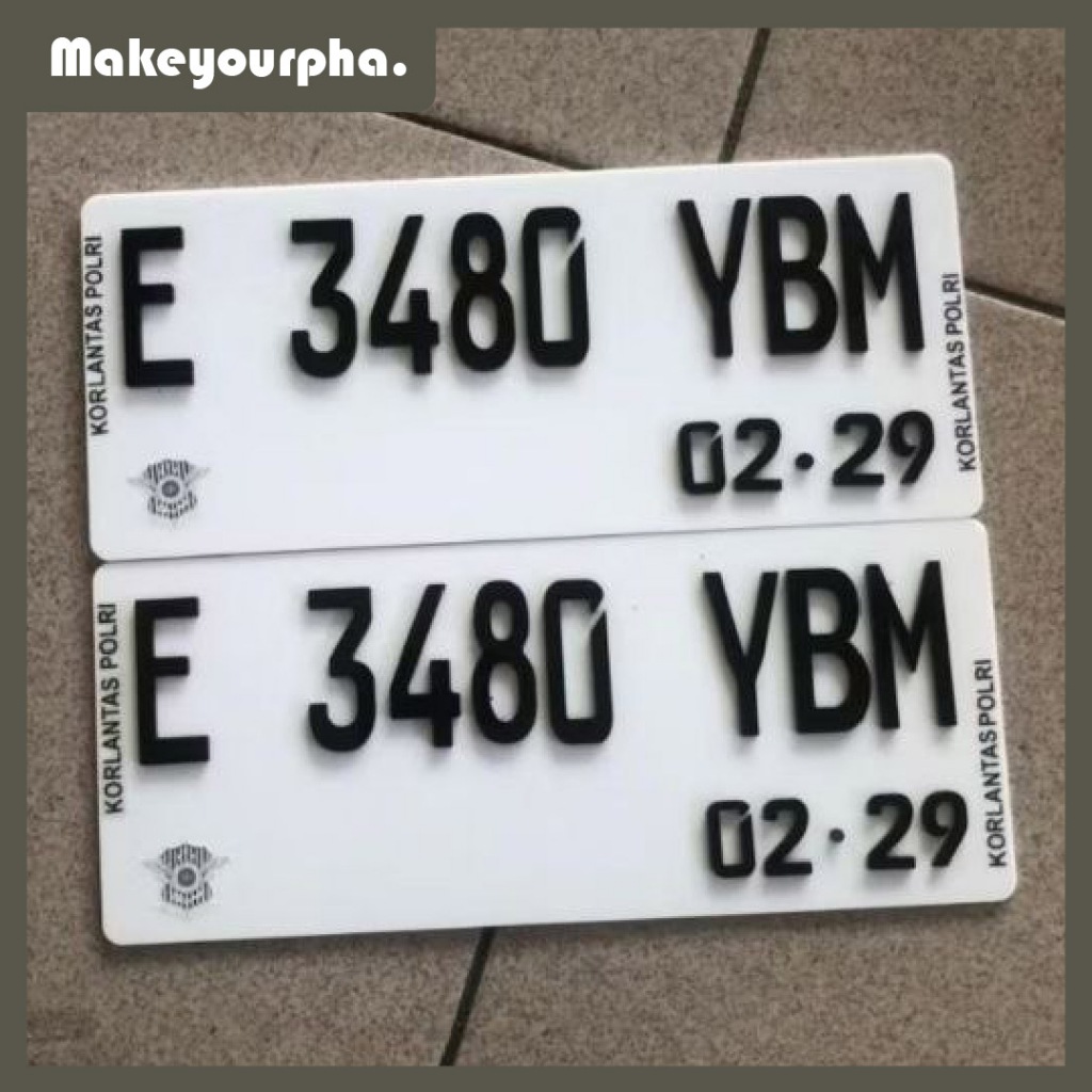 Plat Nomor Timbul Akrilik / Plat Nomor Variasi Motor Murah / Plat Motor Akrilik Custom Keren