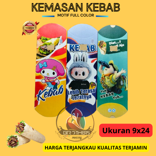 

PROMO Kemasan Bungkus Kebab || Box Kebab || Dus Kebab || Kotak Bungkus Kebab isi 100