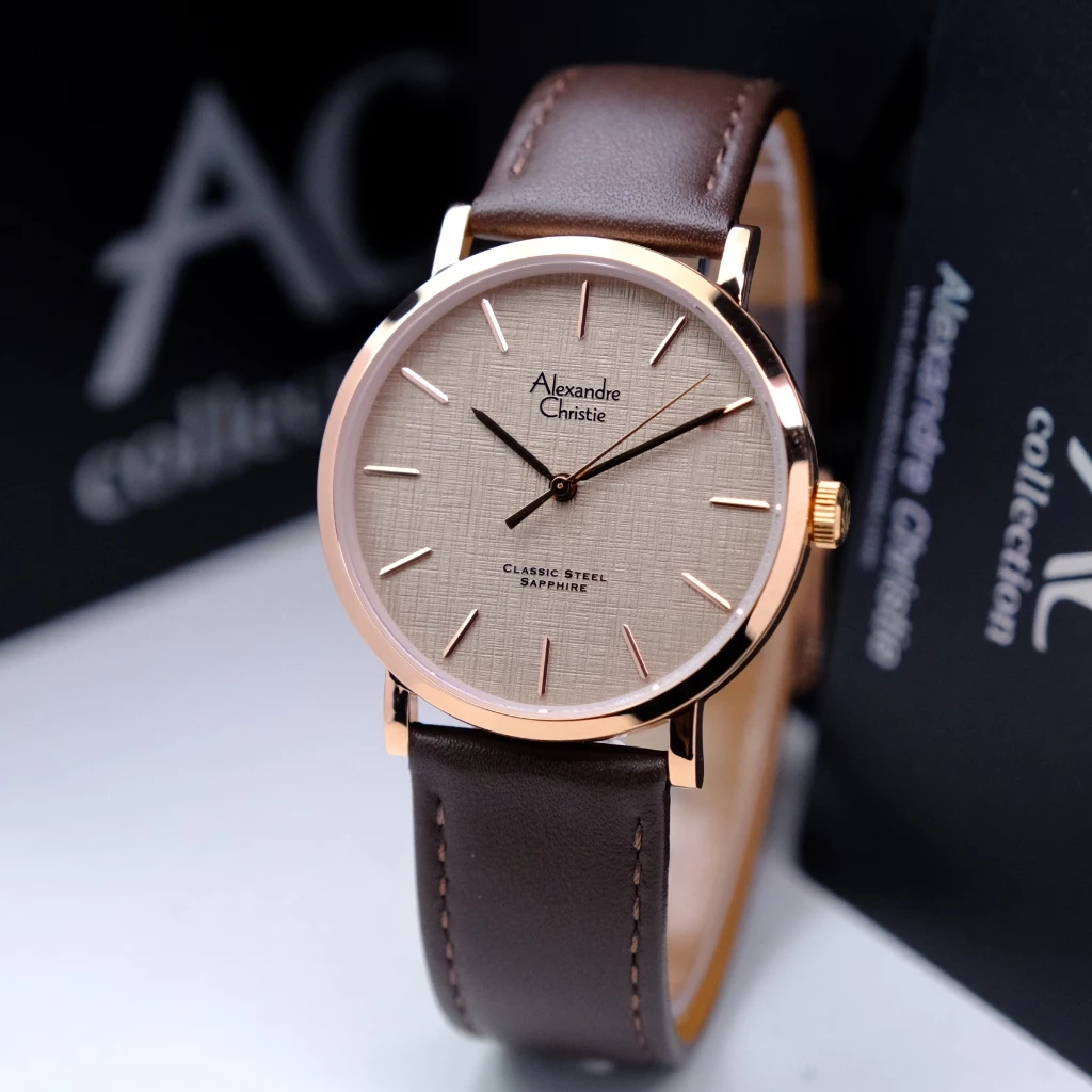 ORIGINAL Jam Tangan Pria Alexandre Christie AC KULIT Garansi Resmi 1 Tahun Leather 6571 6573 6648 86