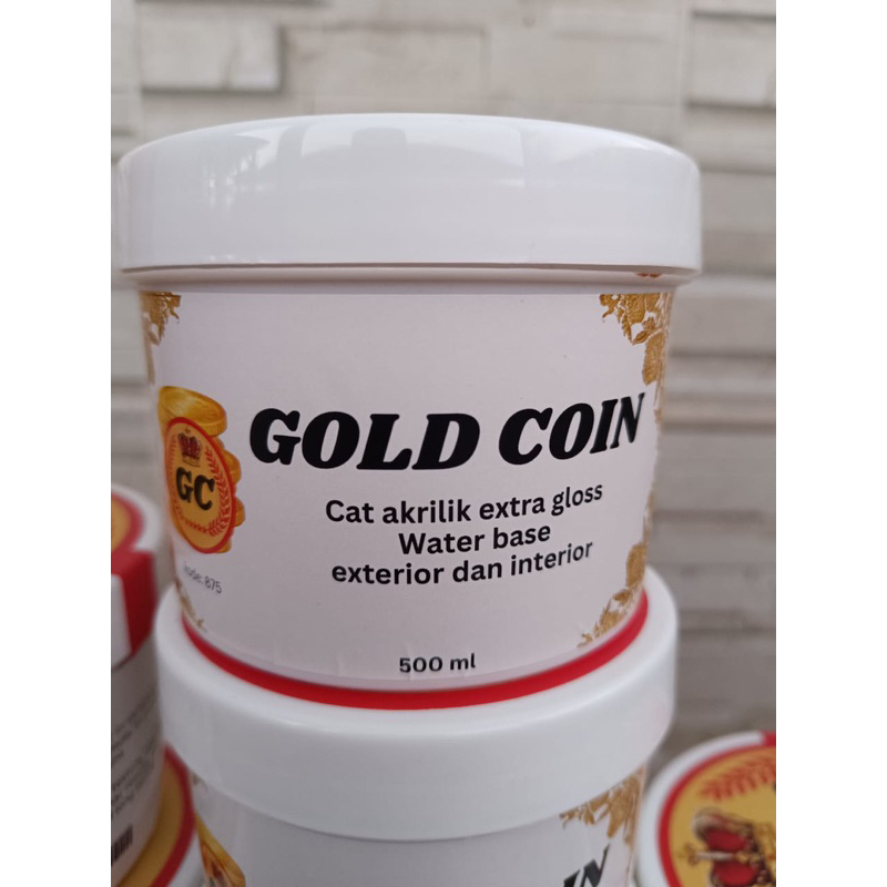 

Gold coin Cat Akrilik water base