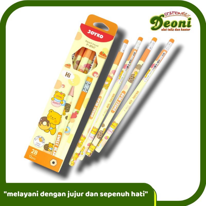 

JOYKO Pensil 2B Bear P-8147 (1 Lusin / 12pcs)