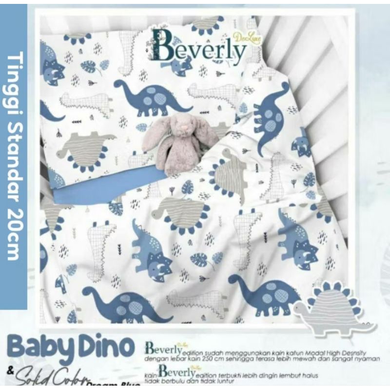 SPREI ANAK MOTIF BABY DINO BAHAN KATUN BEVERLY