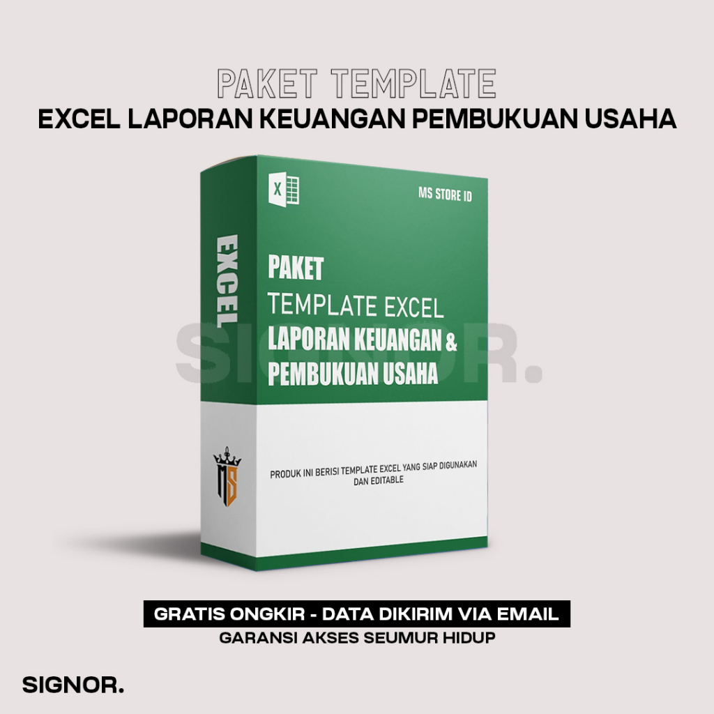 [T8385] Template Excel Laporan Keuangan Pembukuan Usaha Bisnis UMKM - Tools Excel Laporan Penjualan 