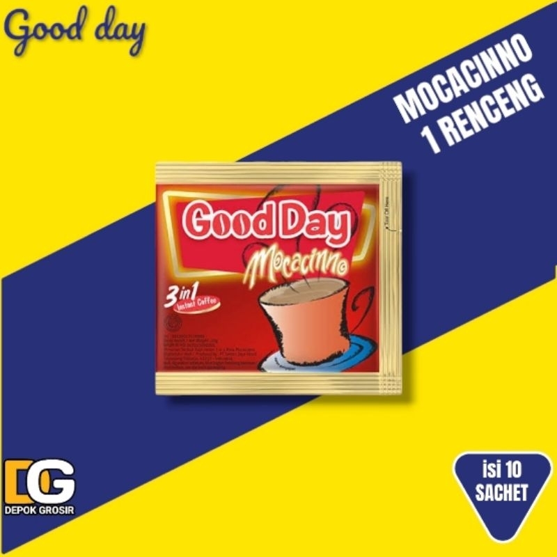 

Good Day Mocacinno 1 Renceng isi 10 Sachet