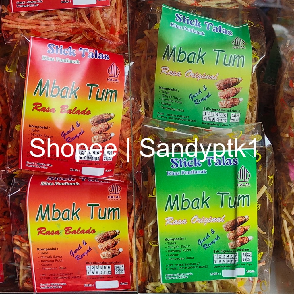 

Snack Talas Keladi MIE MBAK TUM KECIL Khas Pontianak Enak dan HALAL