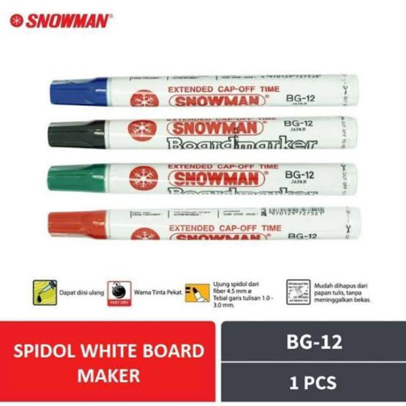 

SPIDOL SNOWMAN BG-12 WHITEBOARD MARKER