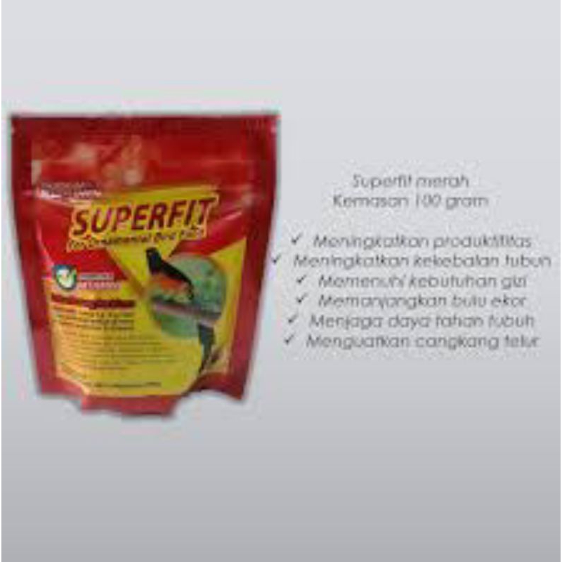 SUPERFIT RED/MERAH . PAKAN BURUNG LOMBA MURAI ,KACER , VOER LOMBA TERNAK