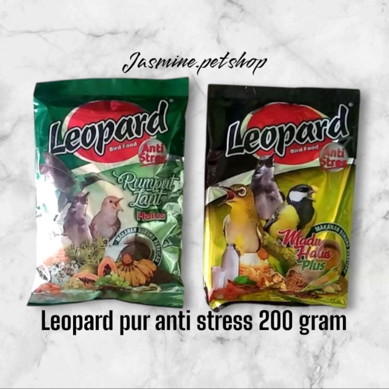 Leopard pur halus anti stess , pur leopard , makanan burung leopard