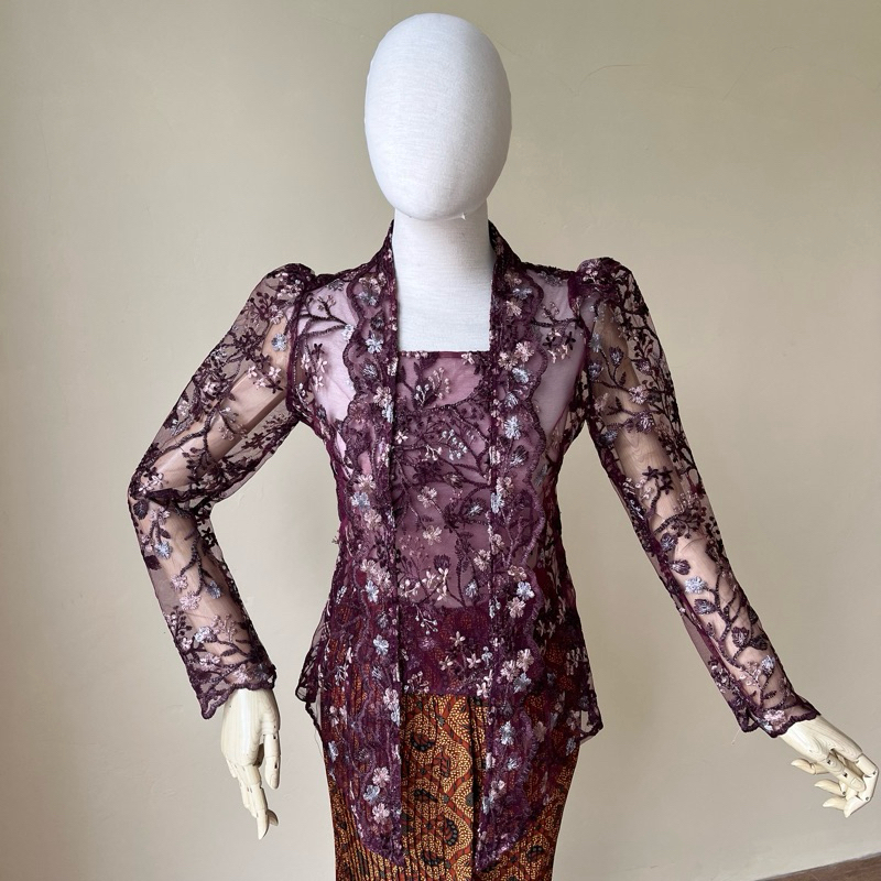 Kebaya Kutubaru Motif Bunga | Kutubaru Modern | Kebaya Wisuda | Kebaya Modern