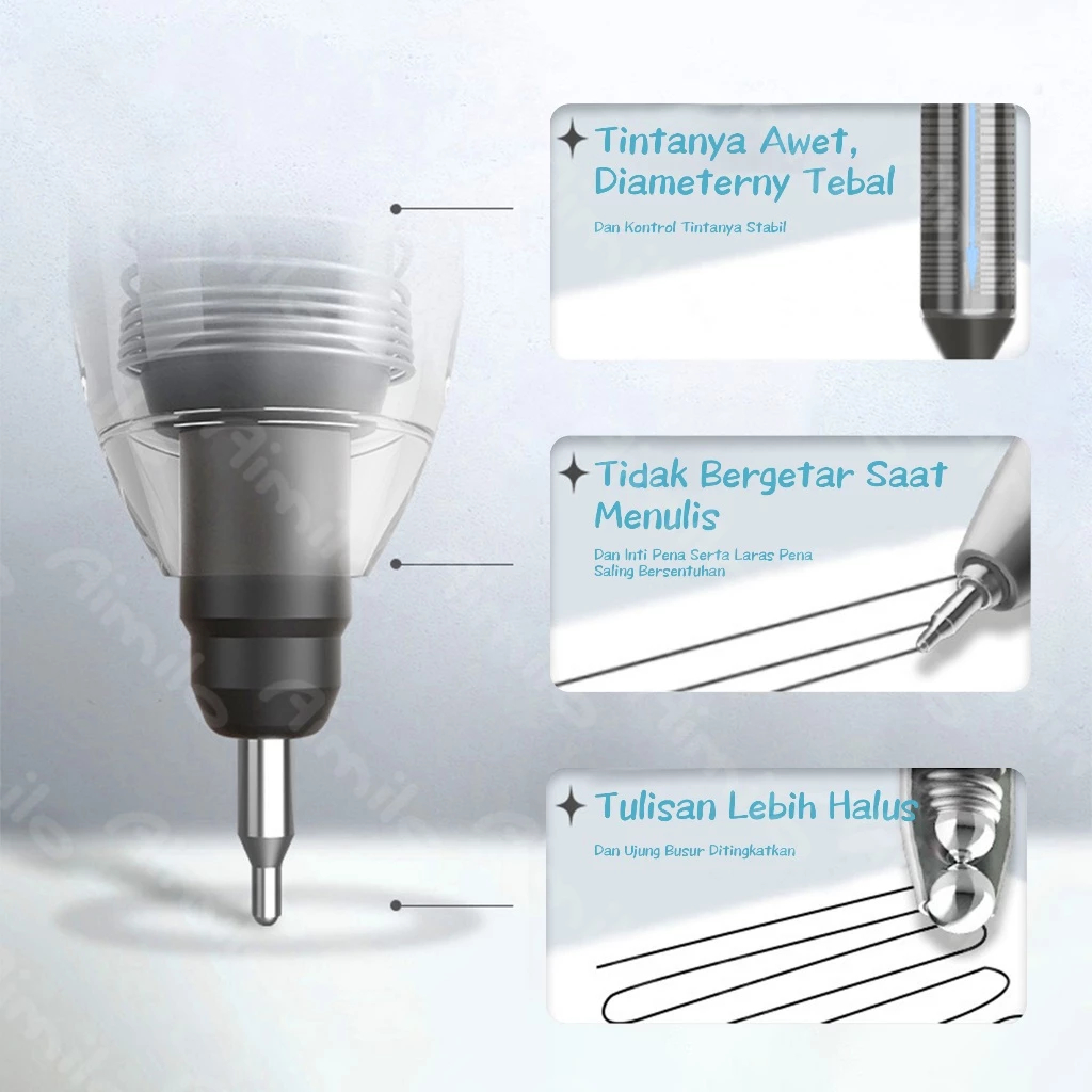 

Pulpen estetik lucu Gel Retractable 4 Warna 0.5mm 1 PCS