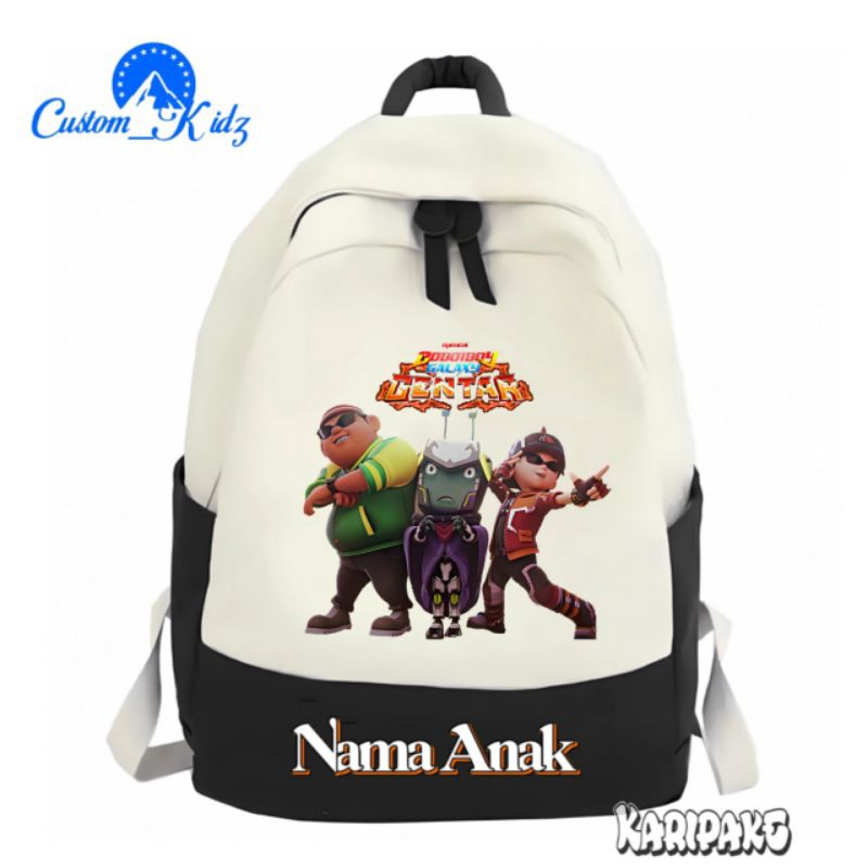 (FREE NAMA) TAS SEKOLAH ANAK BOBOIBOY GENTAR ADUDU GOPAL