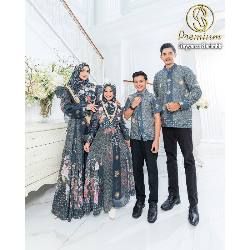 Sarimbit Gamis Cpuple Keluarga Lebaran Family Set Bahan Premium Exclusive Digital Printing Epson Ray