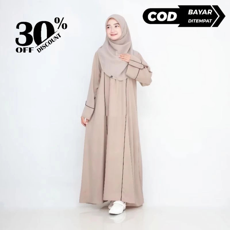 Zabani |  Abaya Anak Perempuan Usia Tanggung Crinkle Airflow Premium Gamis Abaya Anak Remaja Abaya A