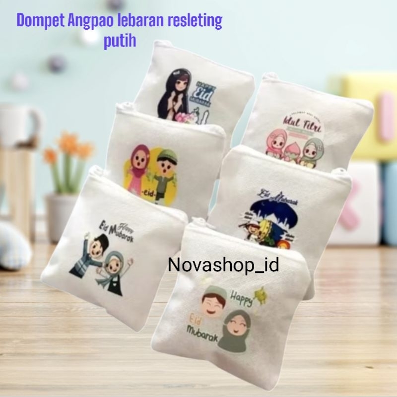 

(isi 36pcs) Dompet Angpao / Amplop lebaran Resleting Putih