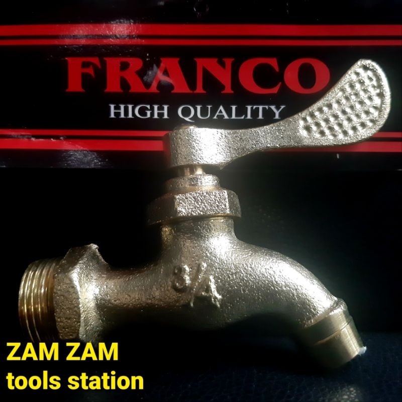 Keran kran kuningan klasik 3/4 inch Franco
