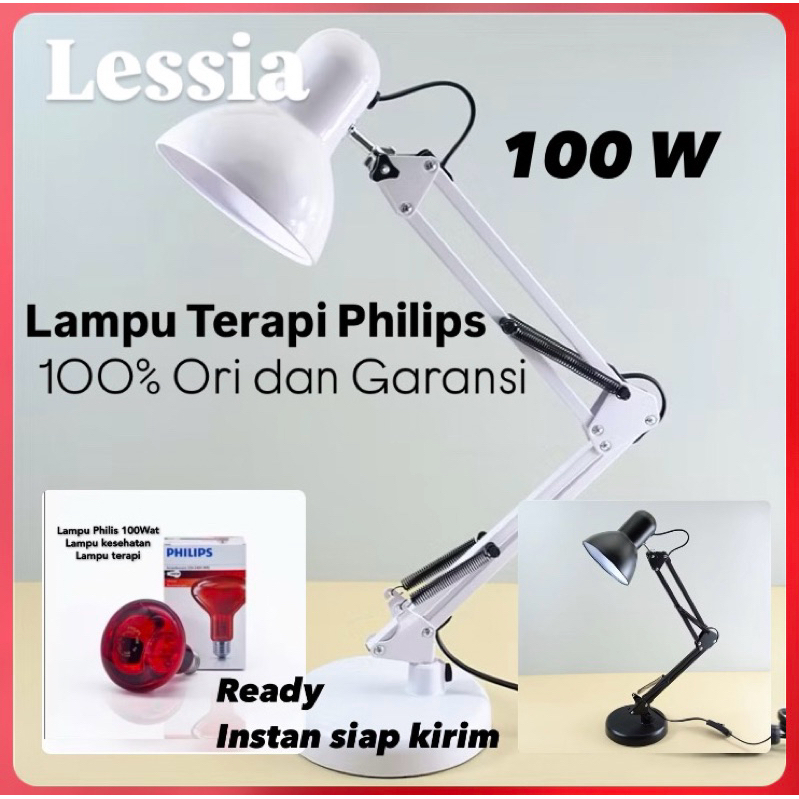 Lampu Infrared Philips Fisioterapi + Lampu Philips 100 W Lampu Infra Merah