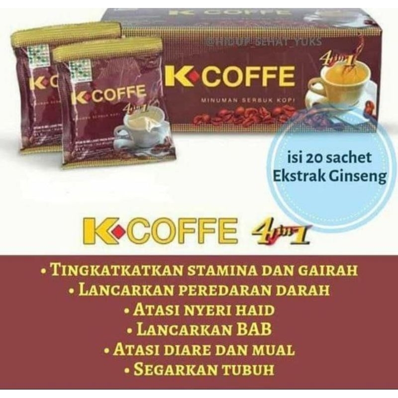 

k cofee isi 20 sachet