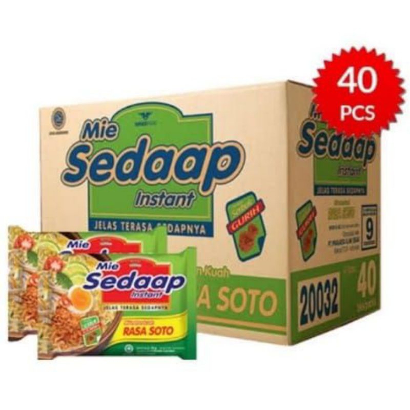 

MIE SEDAAP SOTO 1 DUS ISI 40 PCS DISKON